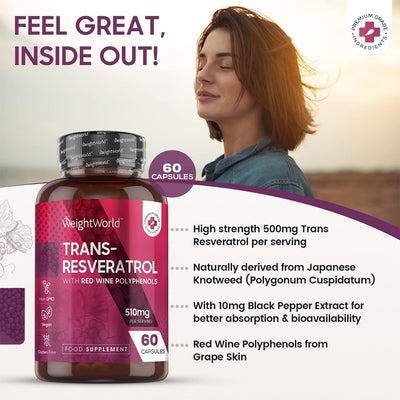 WeightWorld Trans Resveratrol 510mg 60 Capsules