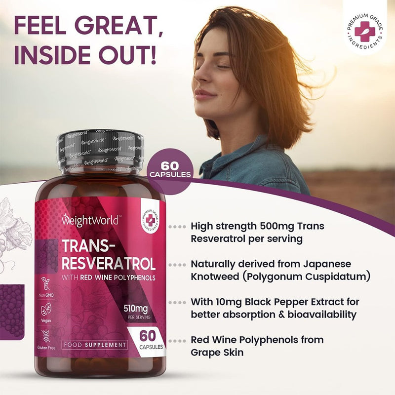 WeightWorld Trans Resveratrol 510mg 60 Capsules