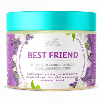 All Naturals Best Friend - Relaxing Jasmine, Lavender & Collagen Body Scrub 400g - Fit 'n' Vit - Shipping globally from the UK