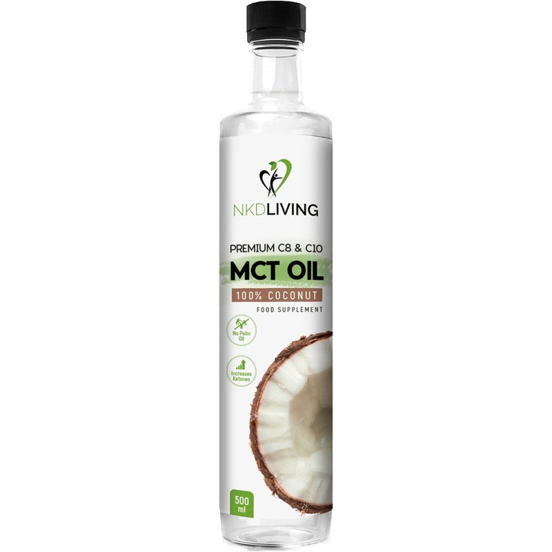 NKD LIVING 100% Coconut MCT oil 500ml - Fit &