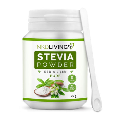 NKD LIVING Pure Stevia Powder 25g - Fit 'n' Vit - Shipping globally from the UK