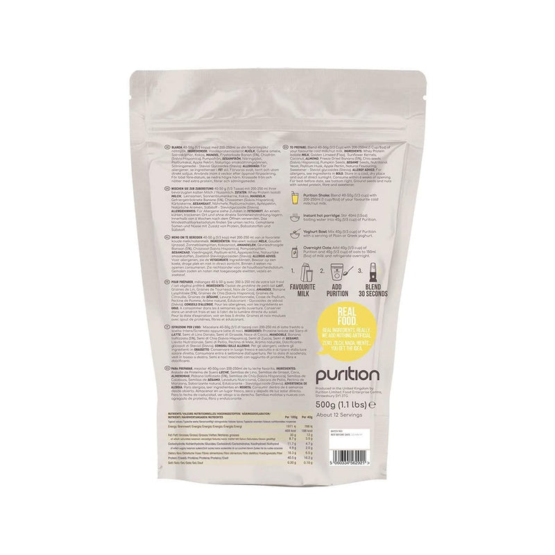 Purition Wholefood Nutrition Meal Replacement Shake 500g - Fit &