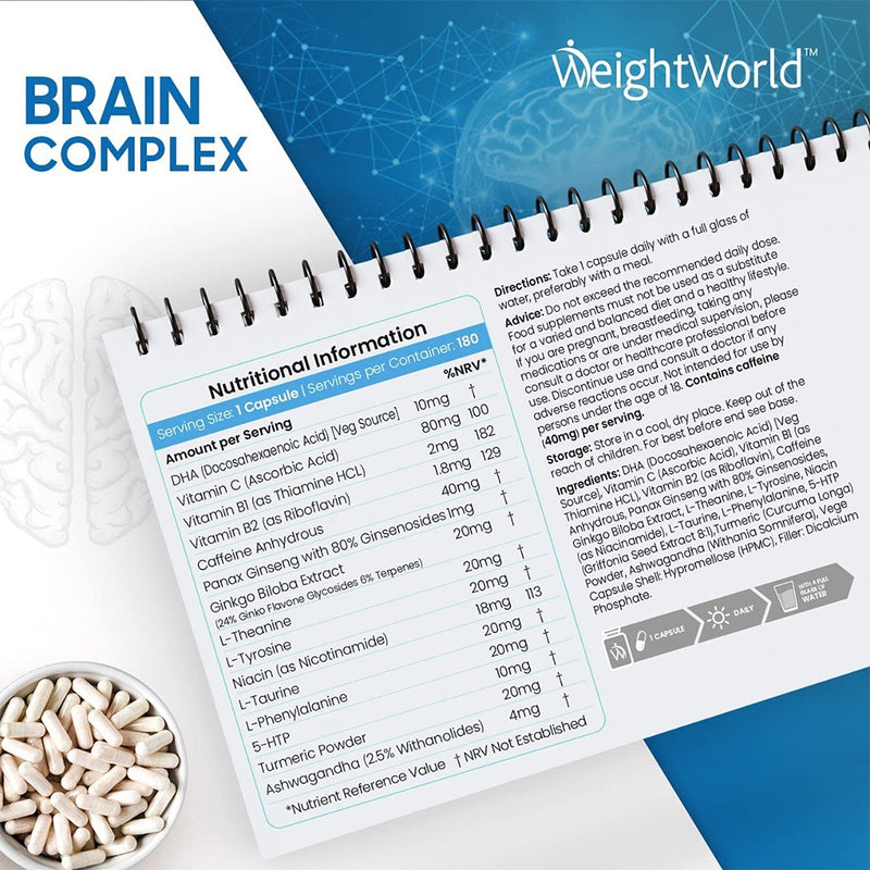WeightWorld Brain Complex 180 Capsules - Fit &