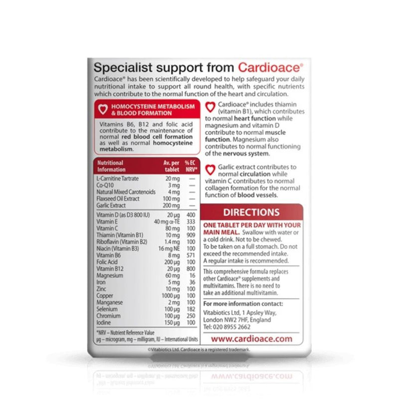 Vitabiotics Cardioace Original 30 Tablets - Fit &