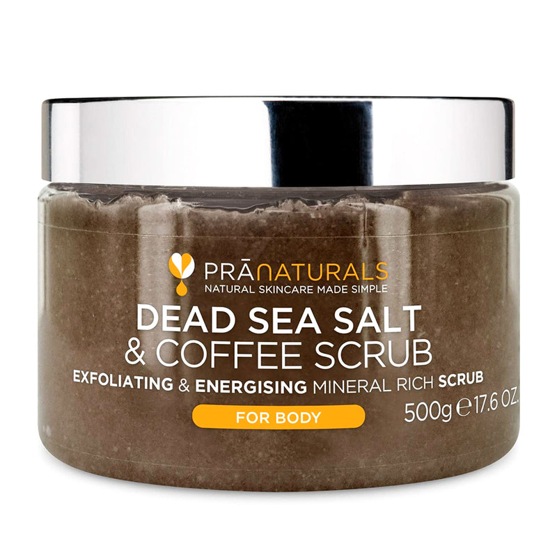 PraNaturals Dead Sea Salt & Coffee Body Scrub 500g - Fit &