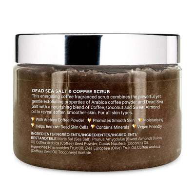 PraNaturals Dead Sea Salt & Coffee Body Scrub 500g - Fit 'n' Vit - Shipping globally from the UK