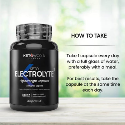 WeightWorld KetoWorld Keto Electrolyte 180 Capsules - Fit 'n' Vit - Shipping globally from the UK