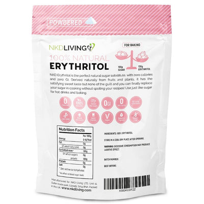 NKD LIVING 100% Natural Erythritol 1Kg (Powdered) - Fit 'n' Vit - Shipping globally from the UK