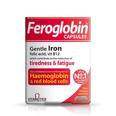 Vitabiotics Feroglobin 30 Capsules - Fit 'n' Vit - Shipping globally from the UK