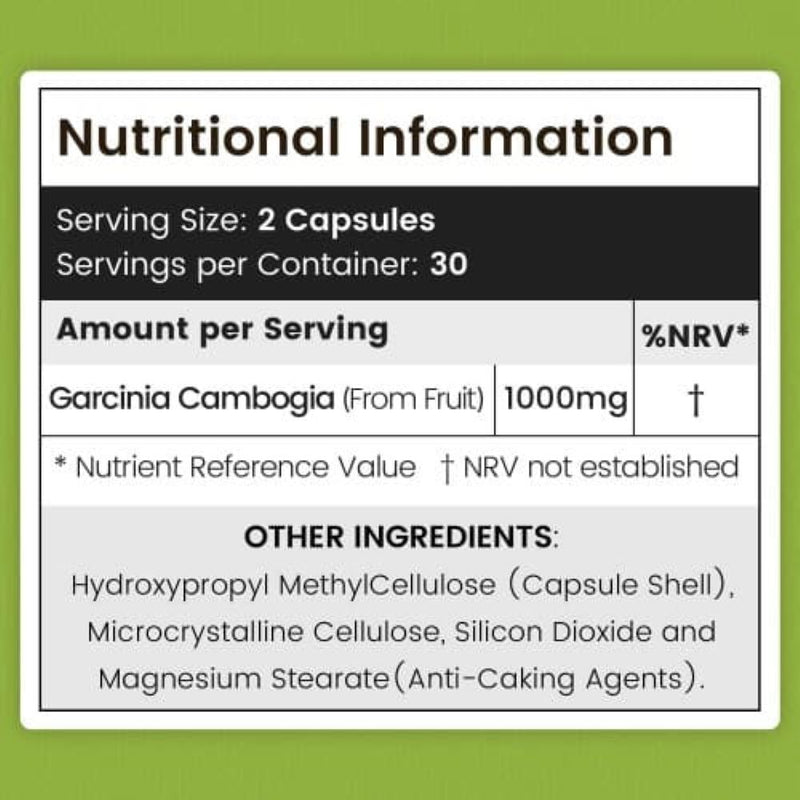 WeightWorld Garcinia Cambogia Pure 1000mg 60 Capsules - Fit &