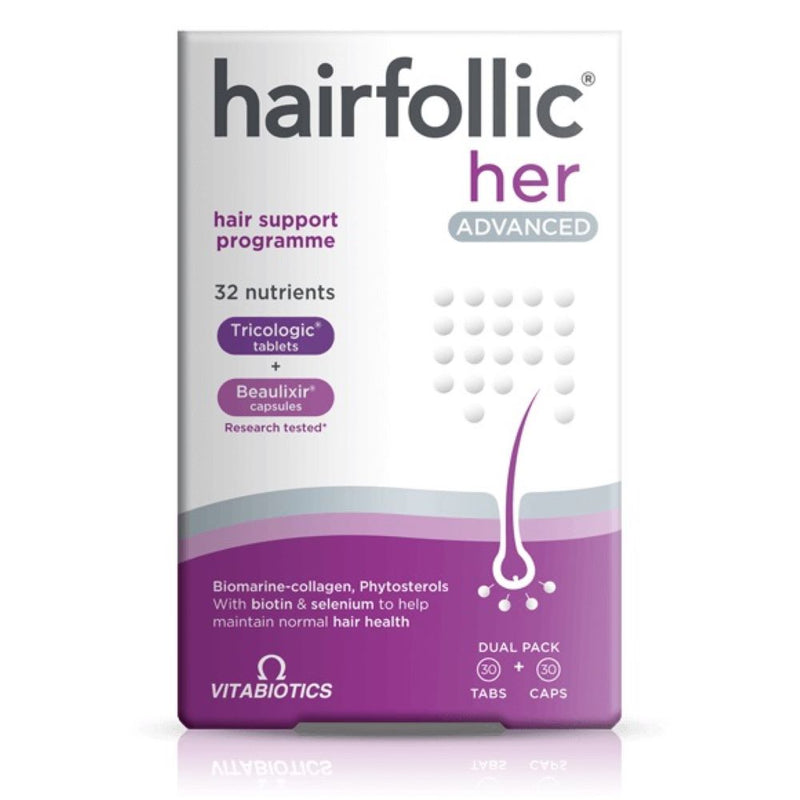 Vitabiotics Hairfollic Her Advanced 30 Tablets/30 Capsules - Fit &