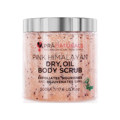 PraNaturals Pink Himalayan Dry Oil Body Scrub 500g - Fit 'n' Vit - Shipping globally from the UK