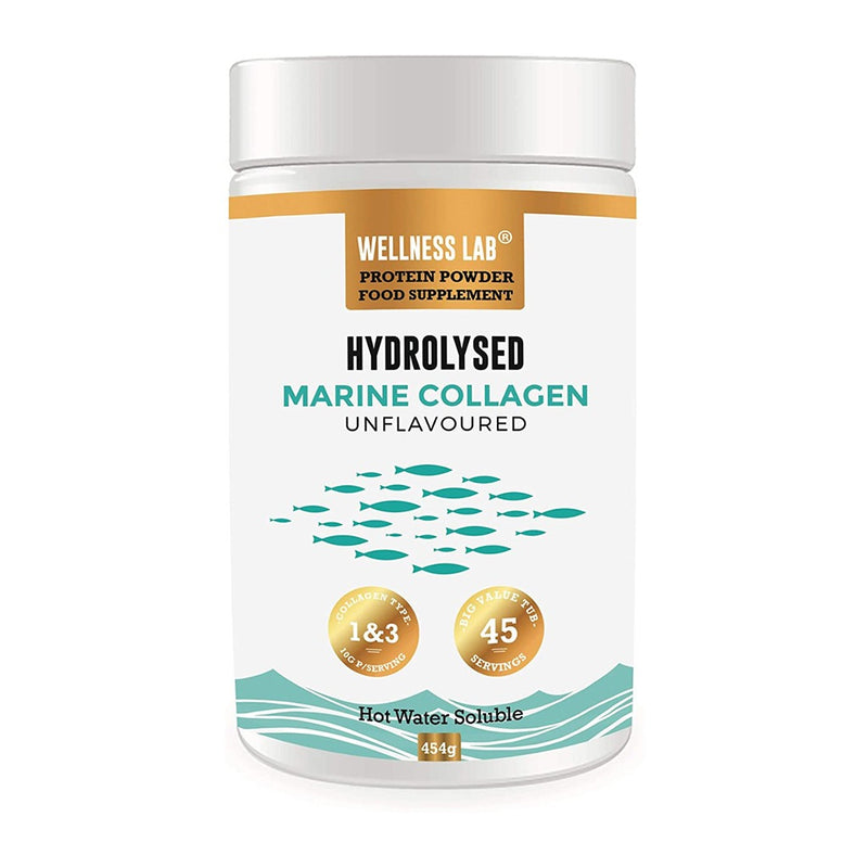 Wellness Lab Hydrolysed Marine Collagen Powder 454g - Fit &