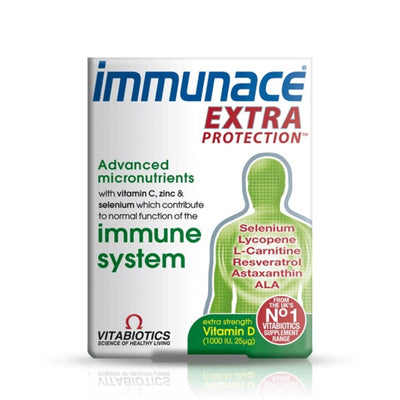Vitabiotics Immunace Extra Protection 30 Tablets - Fit 'n' Vit - Shipping globally from the UK