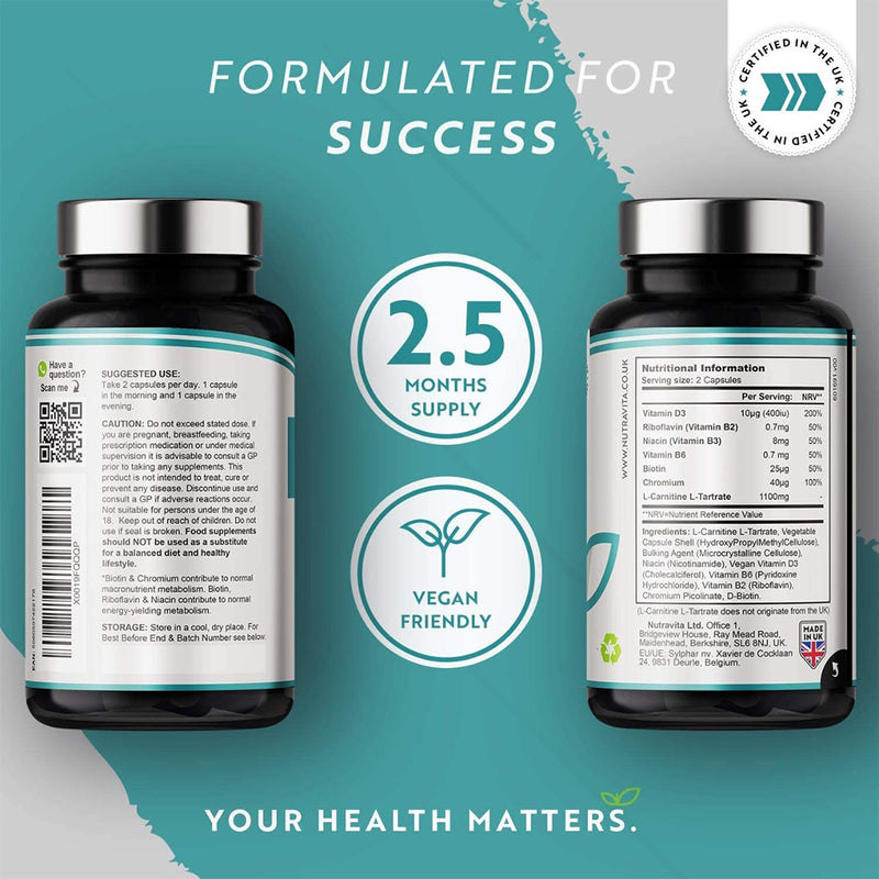 Nutravita L-Carnitine Complex 150 Capsules | fitnvit.com Fit 'n' Vit Nutravita L-Carnitine Complex 150 Capsules | fitnvit.com Fit 'n' Vit