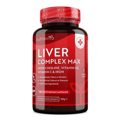Nutravita Liver Complex Max 180 Capsules - Fit 'n' Vit - Shipping globally from the UK