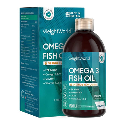 WeightWorld Omega 3 Fish Oil 1600mg 250ml - Fit 'n' Vit - Shipping globally from the UK