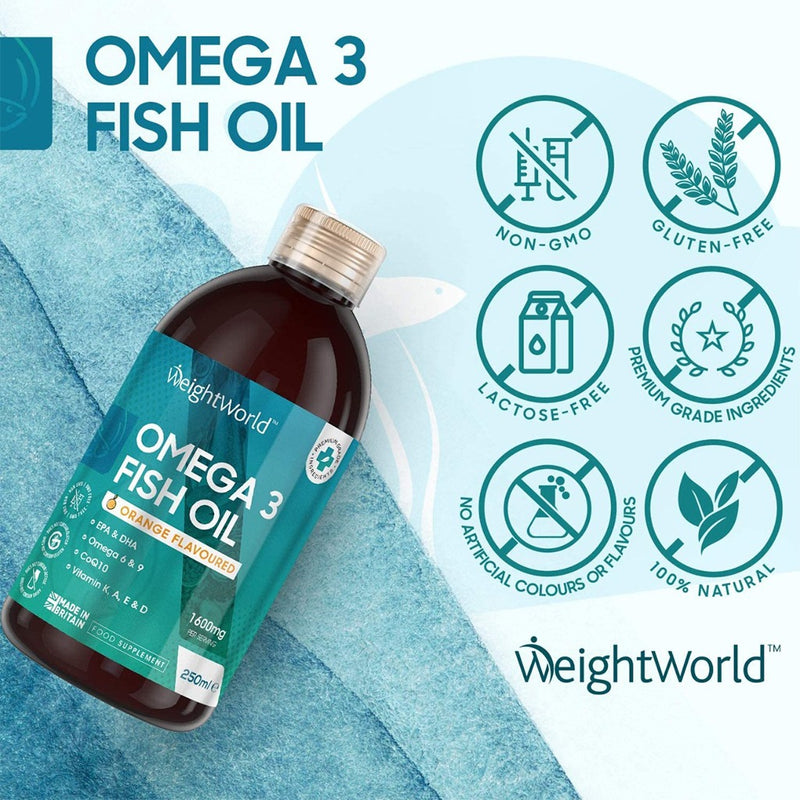 WeightWorld Omega 3 Fish Oil 1600mg 250ml - Fit &