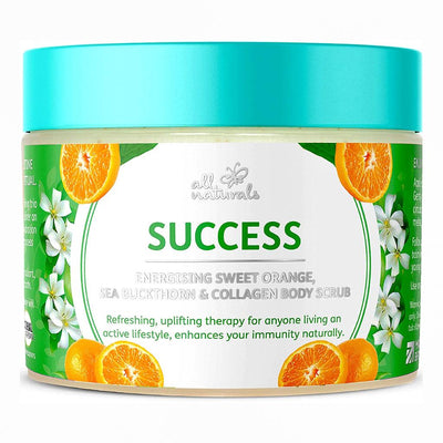 All Naturals Success - Energising Sweet Orange, Sea Buckthorn & Collagen Body Scrub 400g - Fit 'n' Vit - Shipping globally from the UK