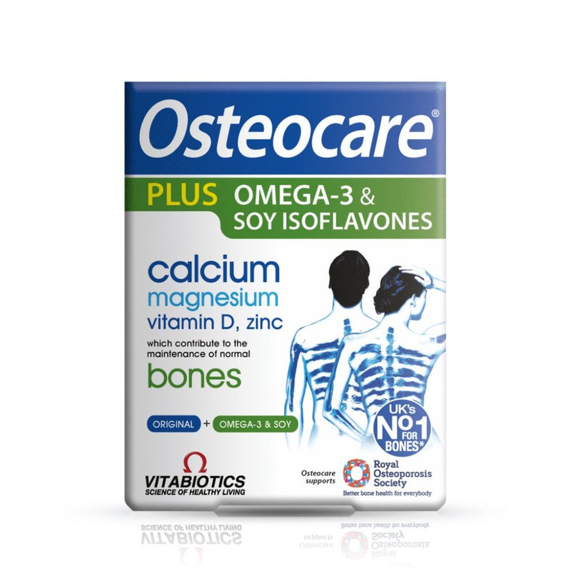 Vitabiotics Osteocare Plus Omega-3 & Soy Isoflavones 84 Tablets/Capsules - Fit &