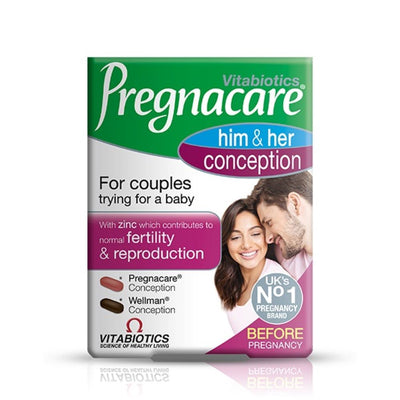 Vitabiotics Pregnacare Him & Her Conception 60 Tablets - Fit 'n' Vit - Shipping globally from the UK