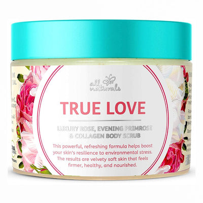 All Naturals True Love - Rose, Evening Primrose & Collagen Body Scrub 400g - Fit 'n' Vit - Shipping globally from the UK