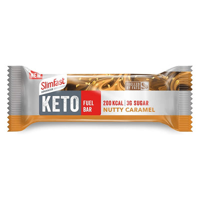 SlimFast Advanced Keto Fuel Bar Nutty Caramel 46g 12 Bars - Fit 'n' Vit - Shipping globally from the UK