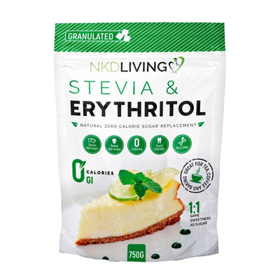 NKD LIVING Stevia & Erythritol 750g (Granulated) - Fit 'n' Vit - Shipping globally from the UK