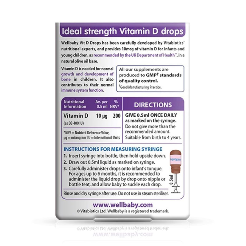 Vitabiotics Wellbaby Vitamin D Drops 30ml - Fit &