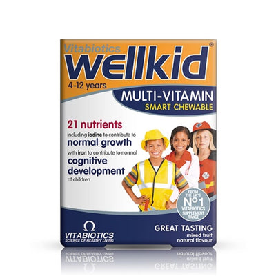 Vitabiotics Wellkid Multivitamin Smart Chewable 30 Tablets - Fit 'n' Vit - Shipping globally from the UK