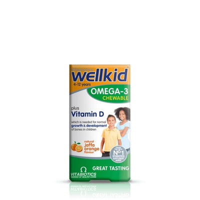 Vitabiotics Wellkid Omega-3 Chewable 60 Capsules - Fit 'n' Vit - Shipping globally from the UK