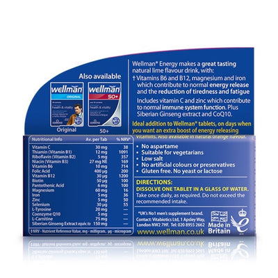 Vitabiotics Wellman Energy 10 Tablets - Fit 'n' Vit - Shipping globally from the UK