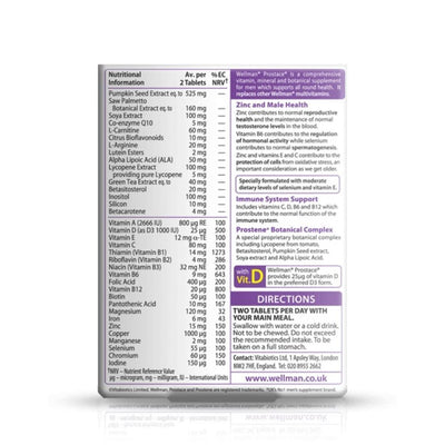 Vitabiotics Wellman Prostace 60 Tablets - Fit 'n' Vit - Shipping globally from the UK