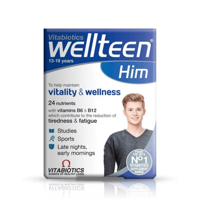 Vitabiotics Wellteen Him 30 Tablets - Fit 'n' Vit - Shipping globally from the UK
