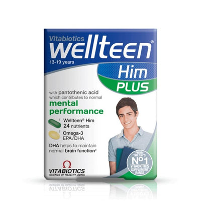 Vitabiotics Wellteen Him Plus 56 Tablets/Capsules - Fit 'n' Vit - Shipping globally from the UK