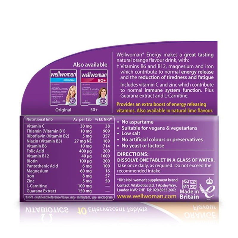 Vitabiotics Wellwoman Energy 10 Tablets - Fit &