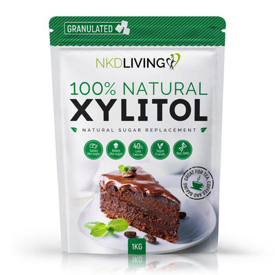 NKD LIVING 100% Natural Xylitol 1Kg (Granulated) - Fit 'n' Vit - Shipping globally from the UK